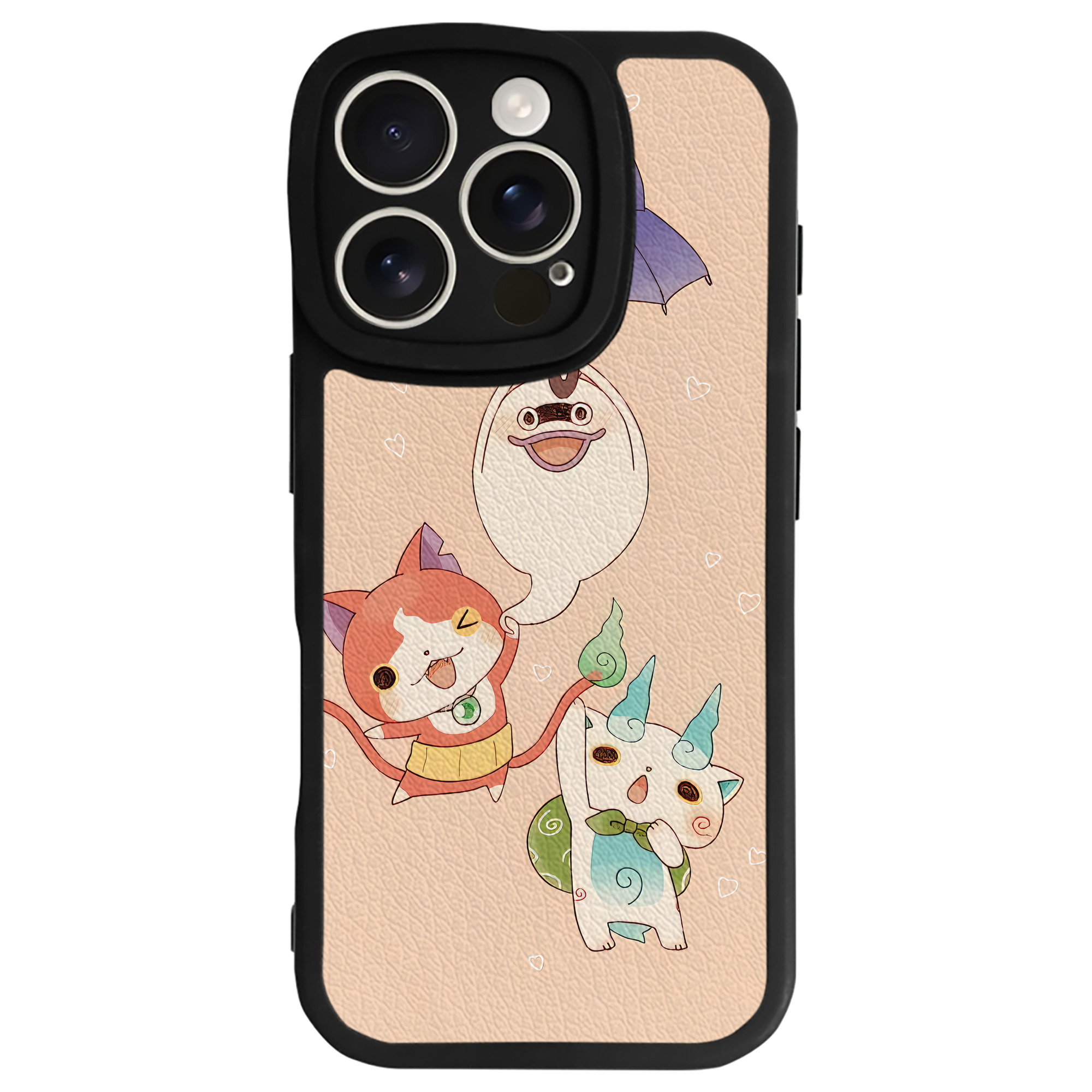 （画像用） 妖怪ウォッチ Yo-kai Watch 【iPhone 16シリーズ対応】シリコンスマホケース（レザー調） 材質：シリコン